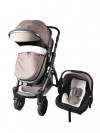 Коляска-трансформер Luxmom 600G 3 в 1 коричневый