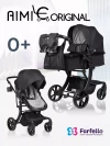 Коляска-трансформер Farfello Aimile Original New Black 2 в 1 черный