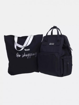 Сумка для мамы + шоппер RANT "Shopping Set" RB006 Midnight Black
