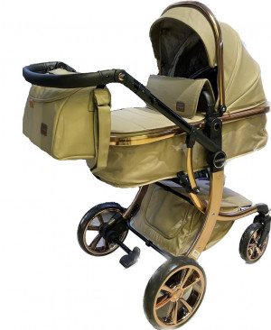 Коляска-трансформер Luxmom (Aimile) 608 2 в 1 эко кожа коричневый