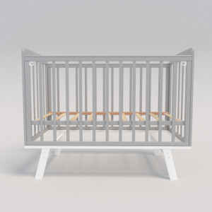 Кроватка Incanto Anniken New 120*60 без маятника серый/белый