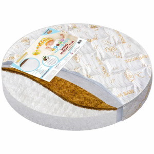 Матрас для кроватки  75*75 11 см NewBaby-Round Standart plus стеганый трикотаж BB