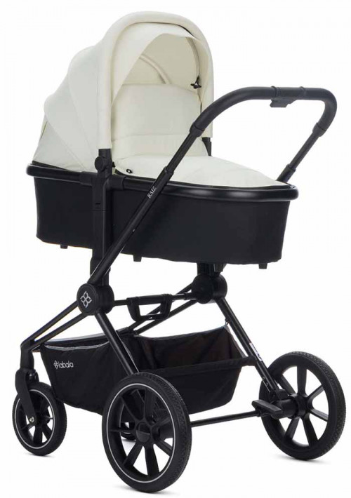 Коляска 2 в 1 Labala Raiz черная рама White/Black