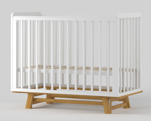 Кроватка Incanto Anniken New 120*60 с маятником белый/бук - фото 1