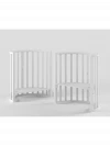 Кроватка-трансформер Incanto Verona 11 в 1 с маятником 125*75 (овал) и 75*75 (круг) белый/белый