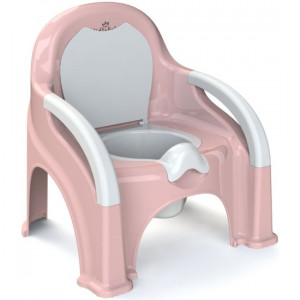 Горшок Kidwick Премьер розовый/белый/белый с белой крышкой