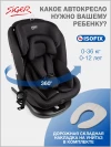 Автокресло Siger Престиж Isofix 0/1/2/3 (0-36кг) оникс