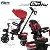 Велоколяска Pituso Elite Plus Red Maroon/Темно-красный