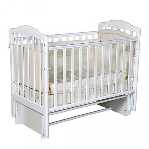 Кроватка ВДК Алита-3/5 120*60 с маятником белый