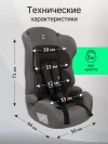 Автокресло Еду-Еду KS 545 Lux 1/2/3 (9-36кг) серый