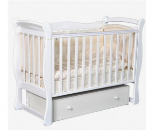 Кроватка Antel Julia-1 120*60 с маятником белый