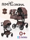 Коляска-трансформер Farfello Aimile Original Autumn 2 в 1 Chocolate