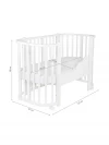 Кроватка-трансформер Indigo Baby Lux без маятника 120*60 (закругленный) белый