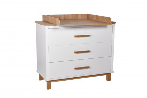 Комод Polini kids Simple 3401 белый-дуб крафт золотой