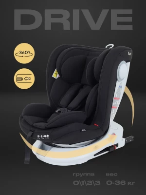 Автокресло Rant Drive isofix LB619 0/1/2/3 (0-36 кг) Black - фото 1