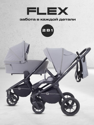Коляска 2 в 1 Rant Flex RA076 Grey 2025 - фото 1
