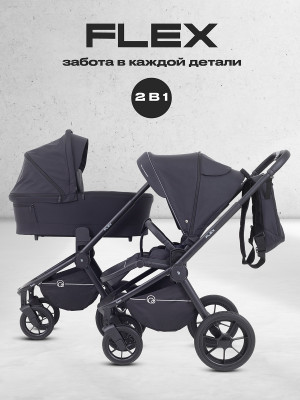 Коляска 2 в 1 Rant Flex RA076 Black 2025 - фото 1