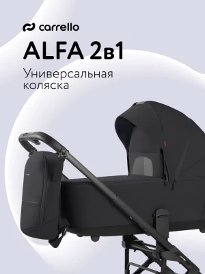 Коляска 2 в 1 Carrello Alfa CRL-6522 Rock Black 2025