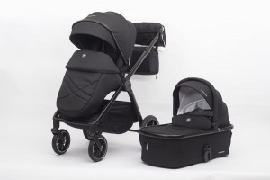 Коляска 2 в 1 Ining Baby KR345 Plus black - фото 1