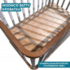 Кроватка Moonco Batty 100*60 с маятником (закругленный) белый/бук