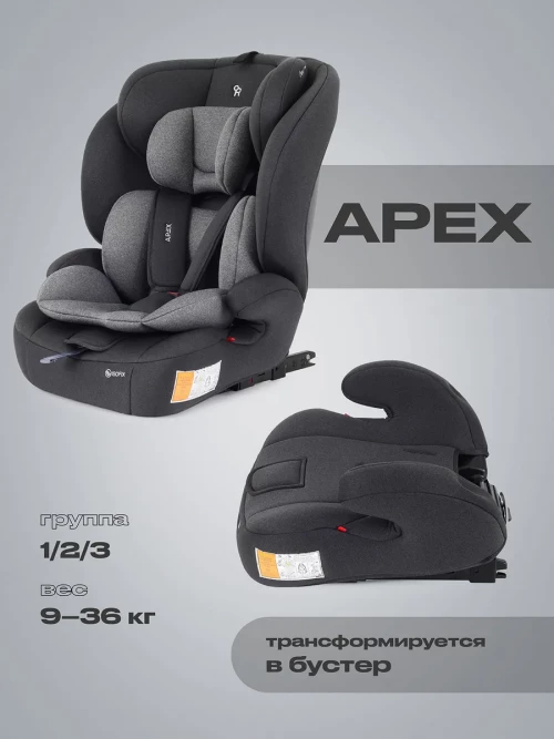 Автокресло Rant Basic ZY27F Apex 1/2/3 (9-36 кг) Grey - фото 1