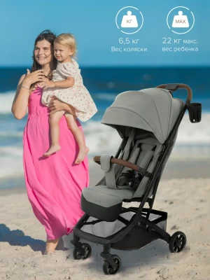 Коляска прогулочная Pituso Mini PU Grey Taupe - фото 1