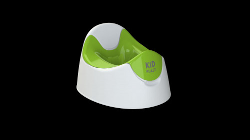 Горшок KidPlast Oxima белый/зеленый