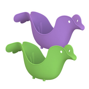 Ковш для купания KidPlast Птица зеленый фиолетовый