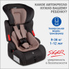 Автокресло Siger Космо Lux 1/2/3 (9-36кг) антрацитово-серый