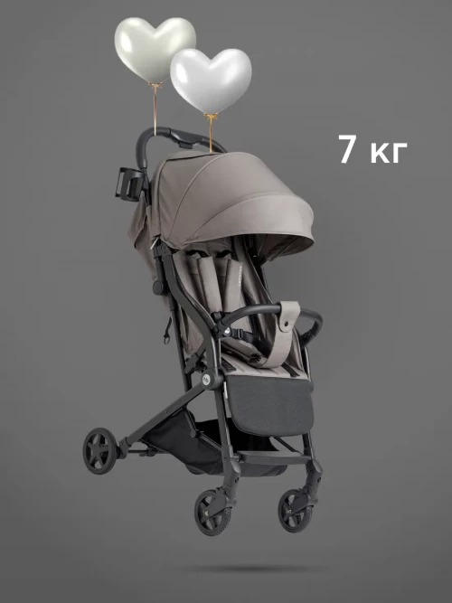 Коляска прогулочная Happy Baby Umma grey brown - фото 1