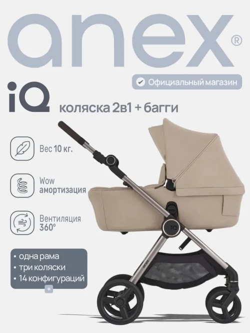 Коляска 2 в 1 Anex iQ Premium (iQ-13-DNA) Seal - фото 1