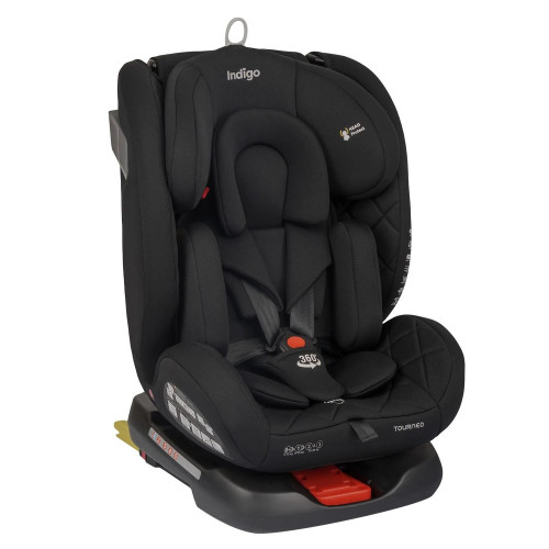 Автокресло Indigo Tourneo S isofix 0/1/2/3 (0-36кг) черный твил