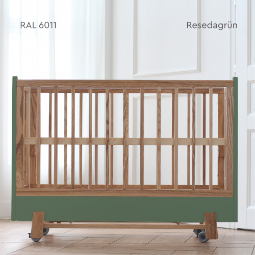 Кроватка Фабрика Облаков Scandi 120*60 без маятника зеленая