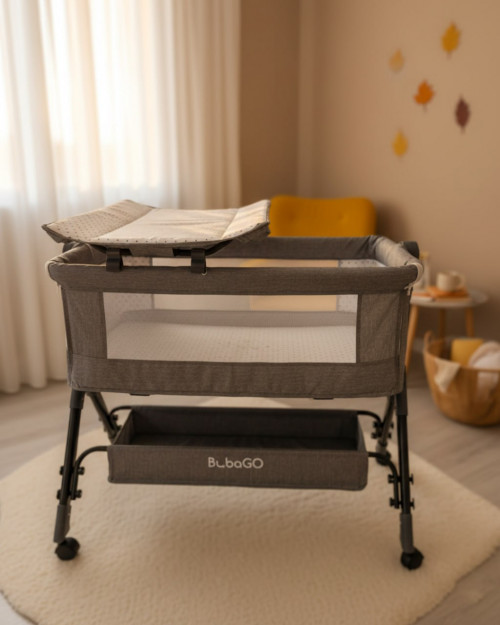 Колыбель-кроватка BubaGo Somela BG 180-1 Серый - фото 1