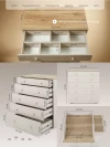 Комод Rant Levi 80 см с органанайзером Crystal Beige